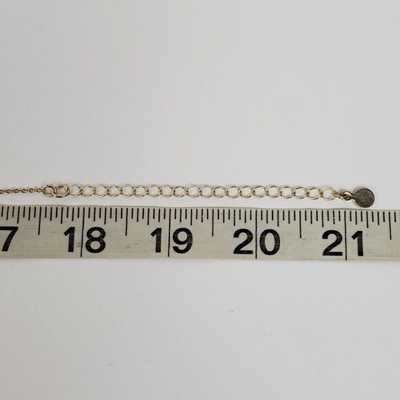 Loft Gold Tone Double Pendant Round Circle Crystal Rhinestone Pendant Necklace - Picture 11 of 13